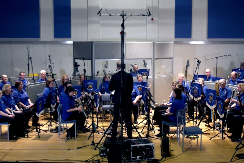 Wind band recording in Studio 1